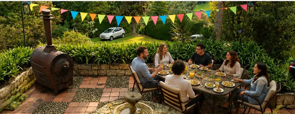 Jardín de la villa de Encuentro para eventos al aire libre