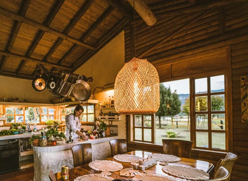 Cocina de la villa de Encuentro cerca de Bogotá